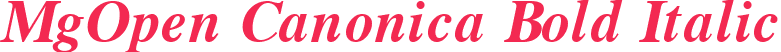 MgOpen Canonica Bold Italic